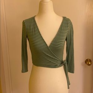 Wrap around crop top